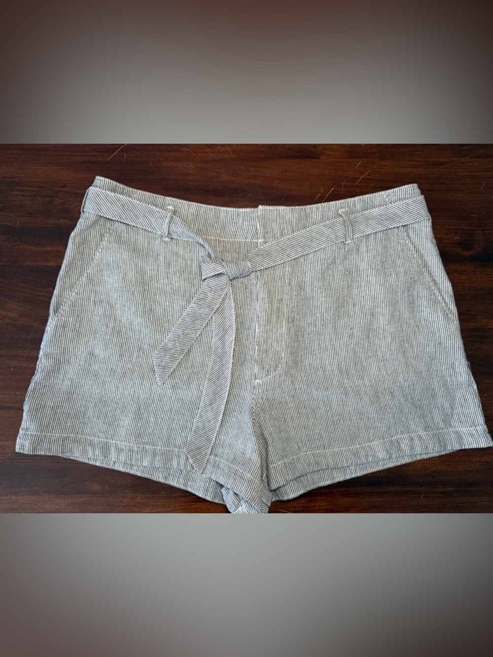 Abercrombie & Fitch Striped High Rise Tie Shorts - XL